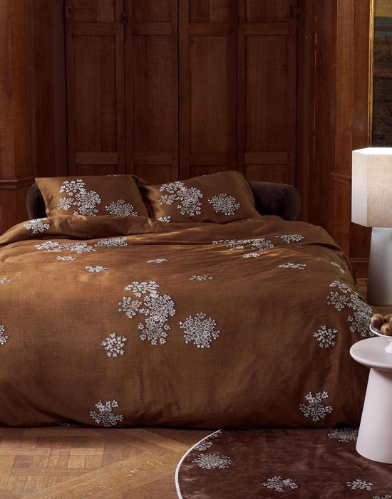 Essenza " Lauren Dekbedovertrek 200 x 220 cm " - Bruin