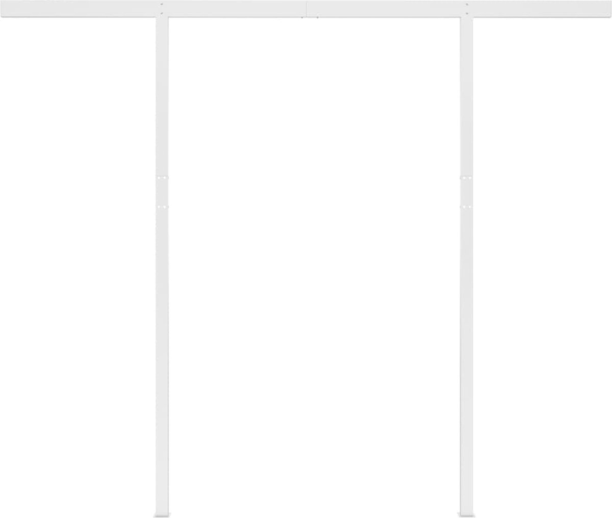 Vidaxl Luifel Automatisch Uittrekbaar Met Palen 3,5x2,5 M Crèmekleurig