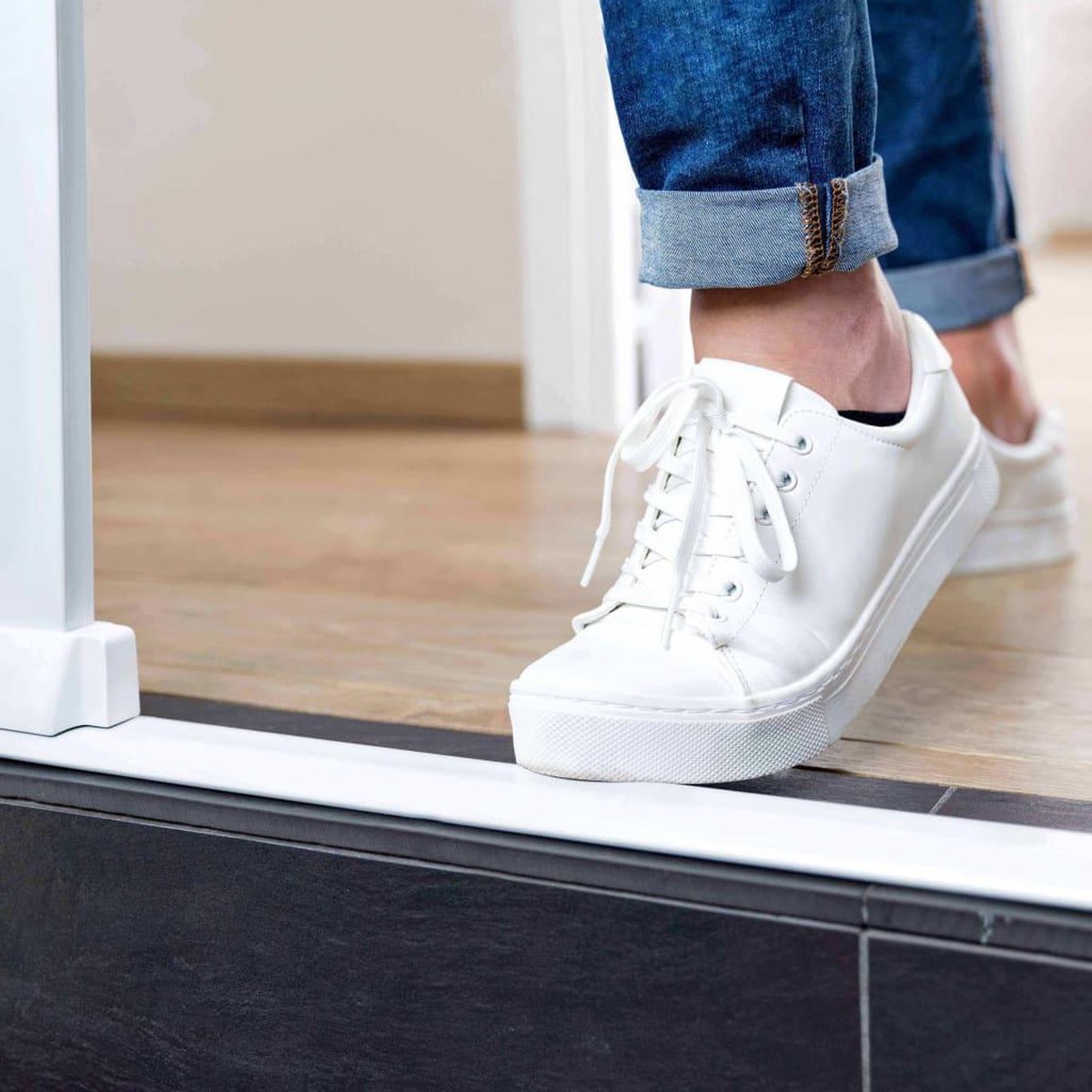 Safety1st Safety 1st Flat Step Barrier Metalen Safetysbarrière Voor Kinderen - - Wit