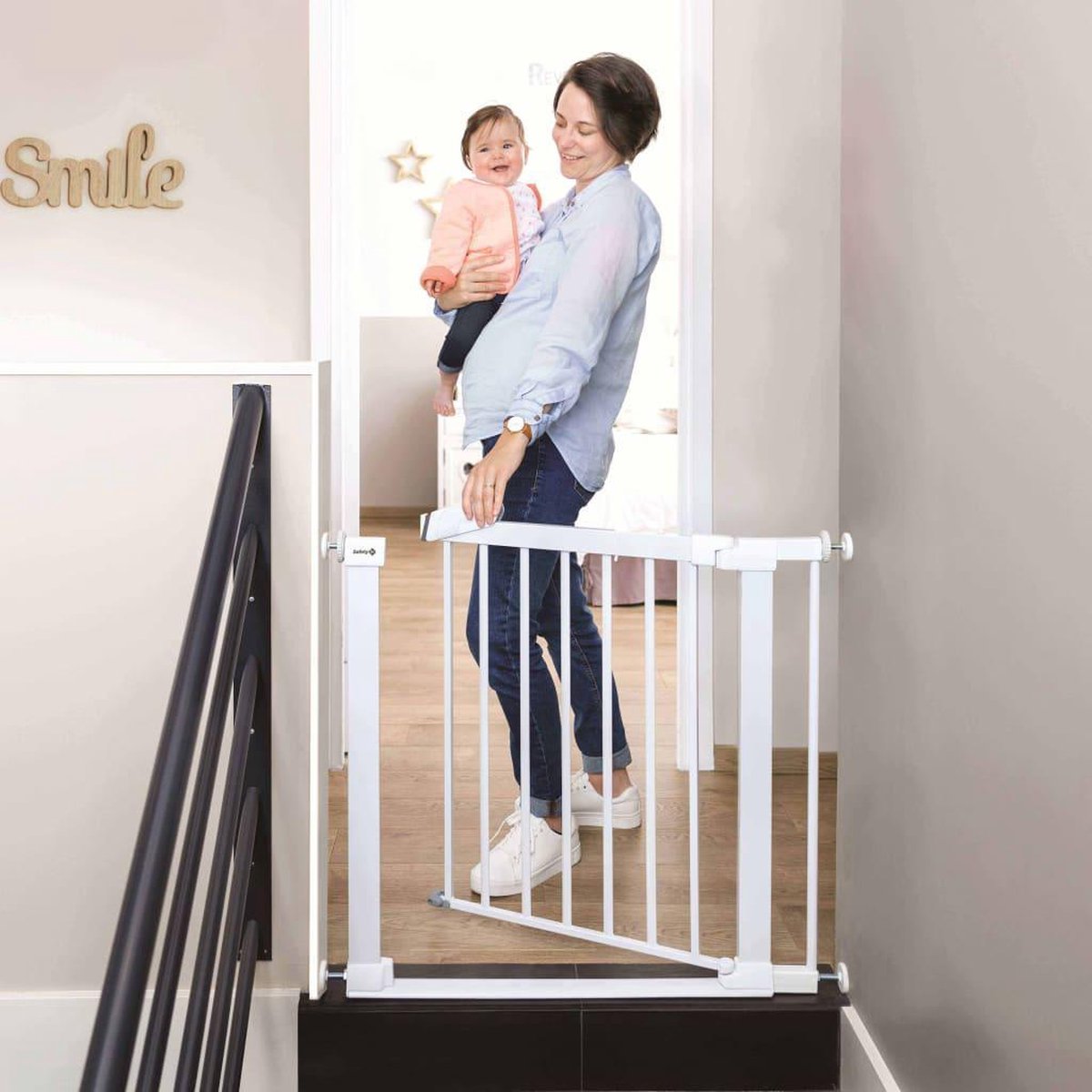 Safety1st Safety 1st Flat Step Barrier Metalen Safetysbarrière Voor Kinderen - - Wit