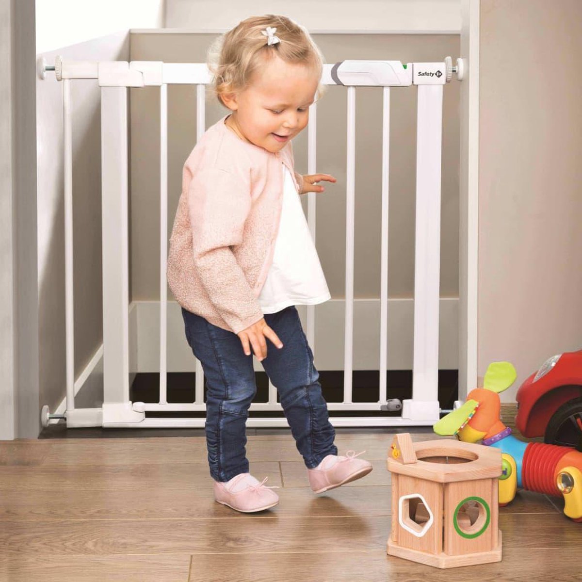 Safety1st Safety 1st Flat Step Barrier Metalen Safetysbarrière Voor Kinderen - - Wit