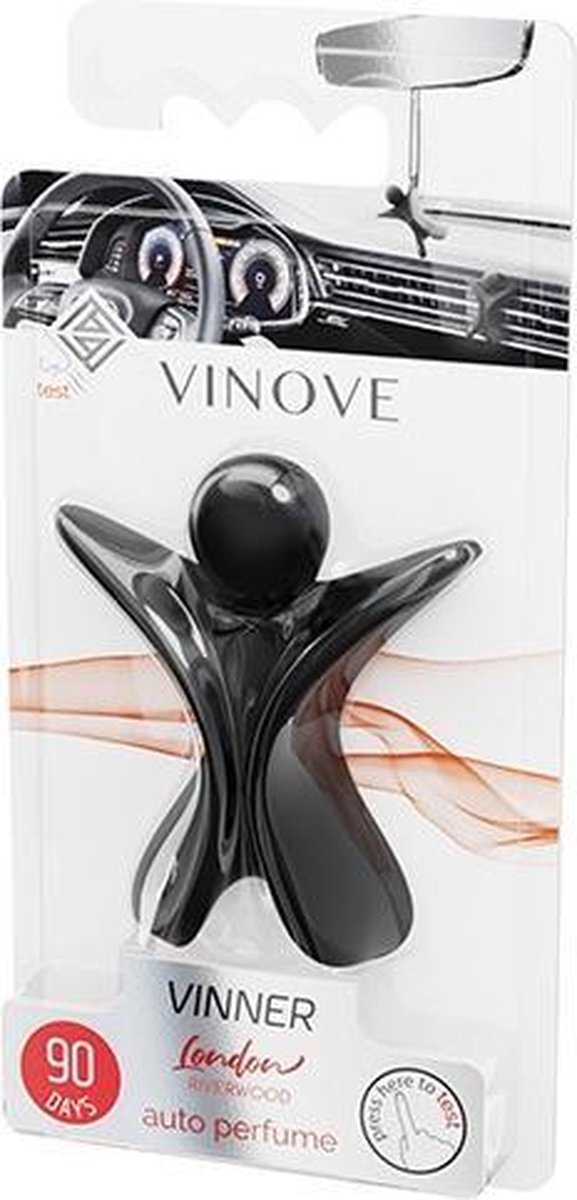 Vinove Autoparfum Vinner Riverwood London Polymeer - Zwart