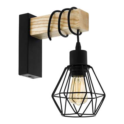 EGLO Townshend 5 Wandlamp - Zwart