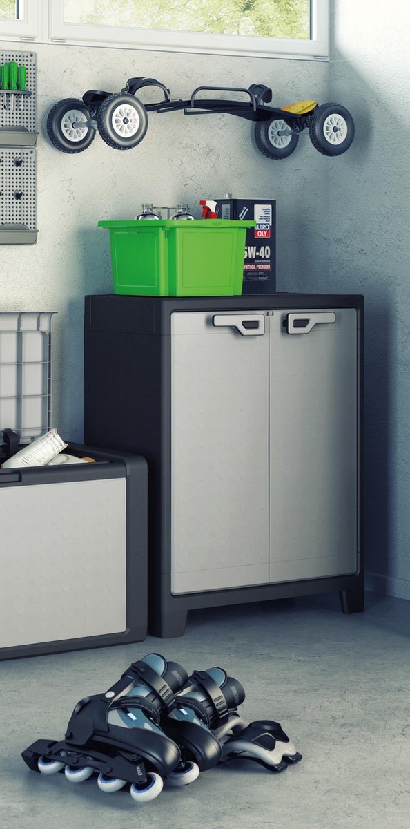 Keter Opbergkast Laag Titan 100 Cm En Grijs - Zwart