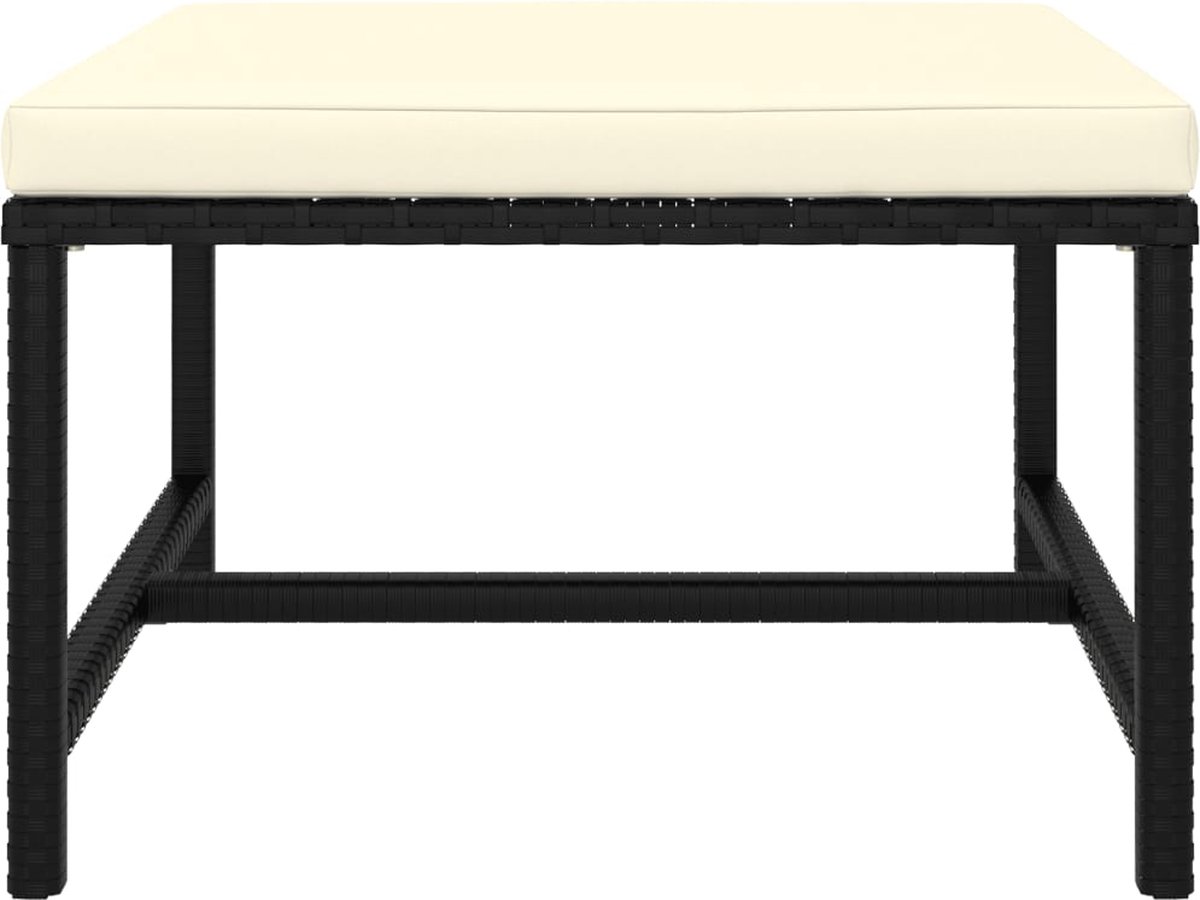 Vidaxl 9-delige Loungeset Met Kussens Poly Rattan - Zwart