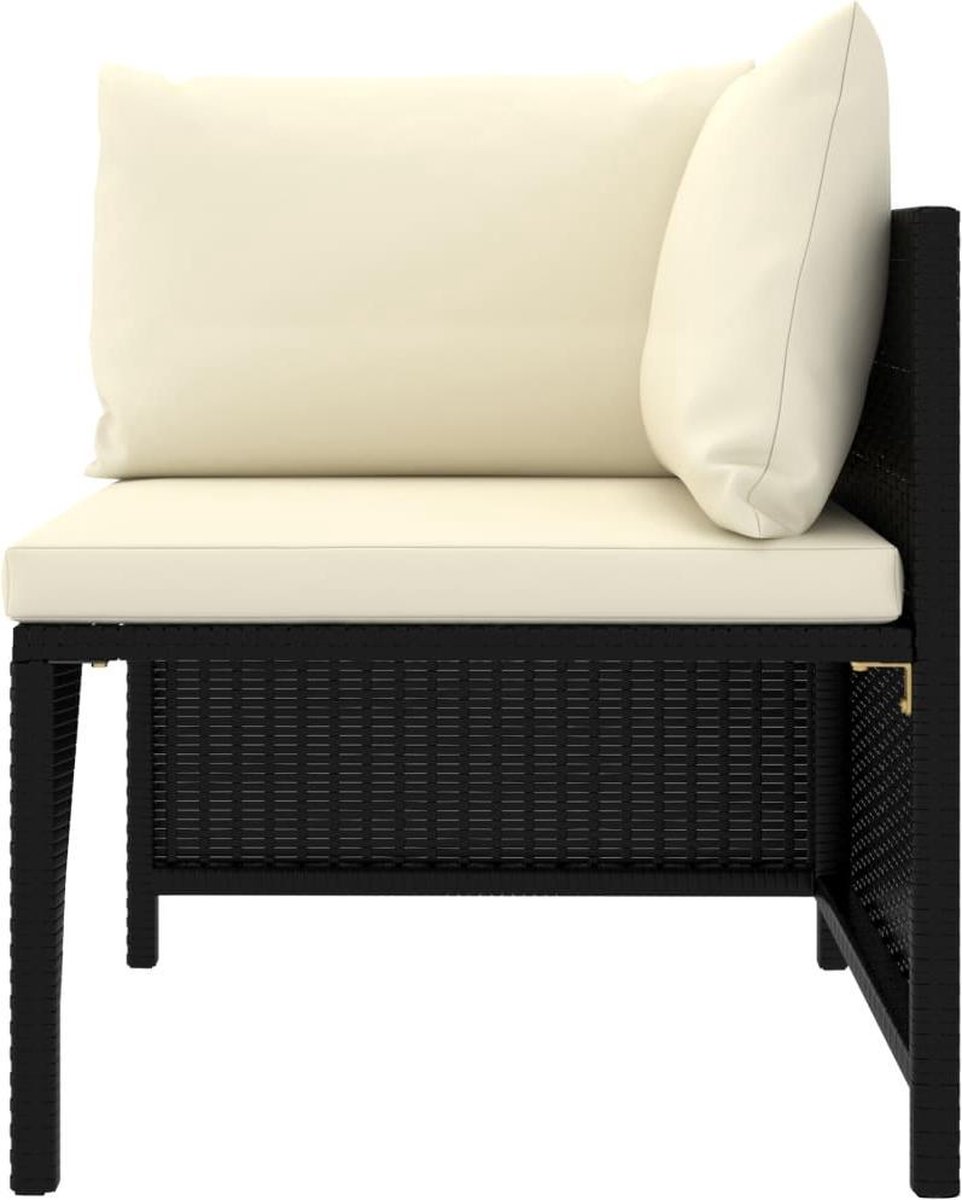 Vidaxl 9-delige Loungeset Met Kussens Poly Rattan - Zwart