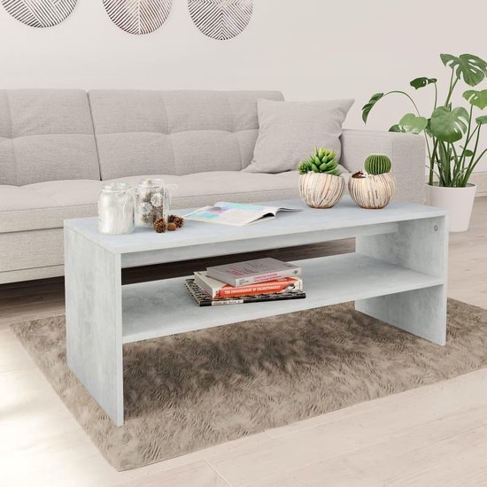 Vidaxl Salontafel 100x40x40 Cm Spaanplaat Beton - Grijs