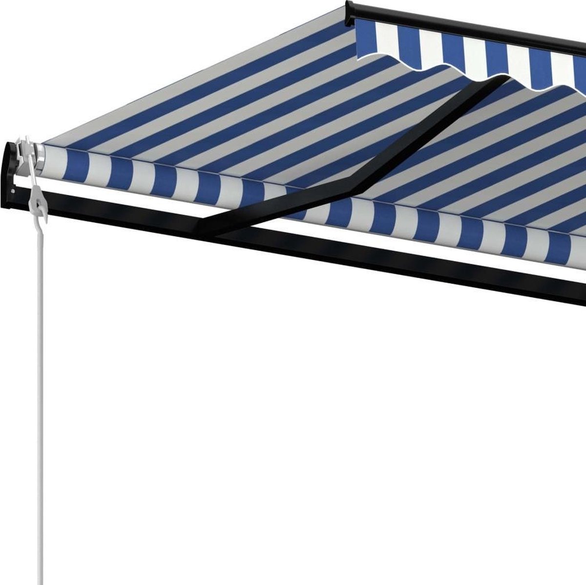 Vidaxl Luifel Automatisch Uittrekbaar 400x350 Cm En - Blauw