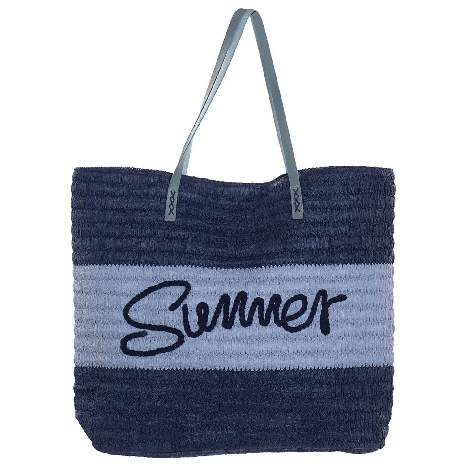 Items Strandtas Summer 38 X 40 Cm - Strandshoppers Van Polyester - Blauw