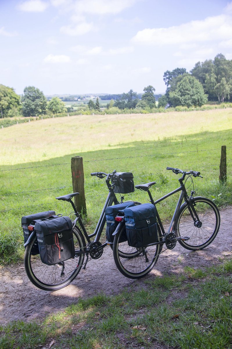 New Looxs Dubbele Fietstas Vigo 37 Liter Polyester - Zwart