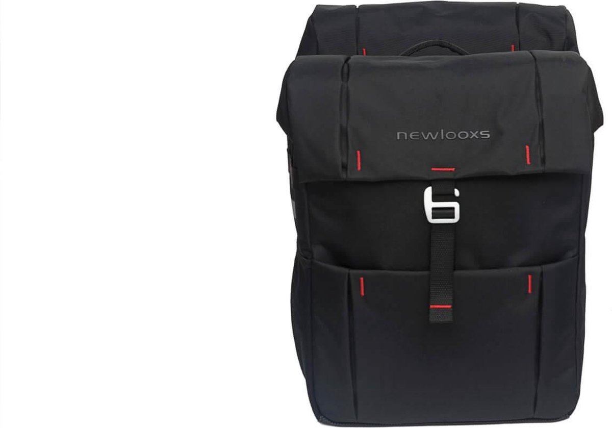 New Looxs Dubbele Fietstas Vigo 37 Liter Polyester - Zwart
