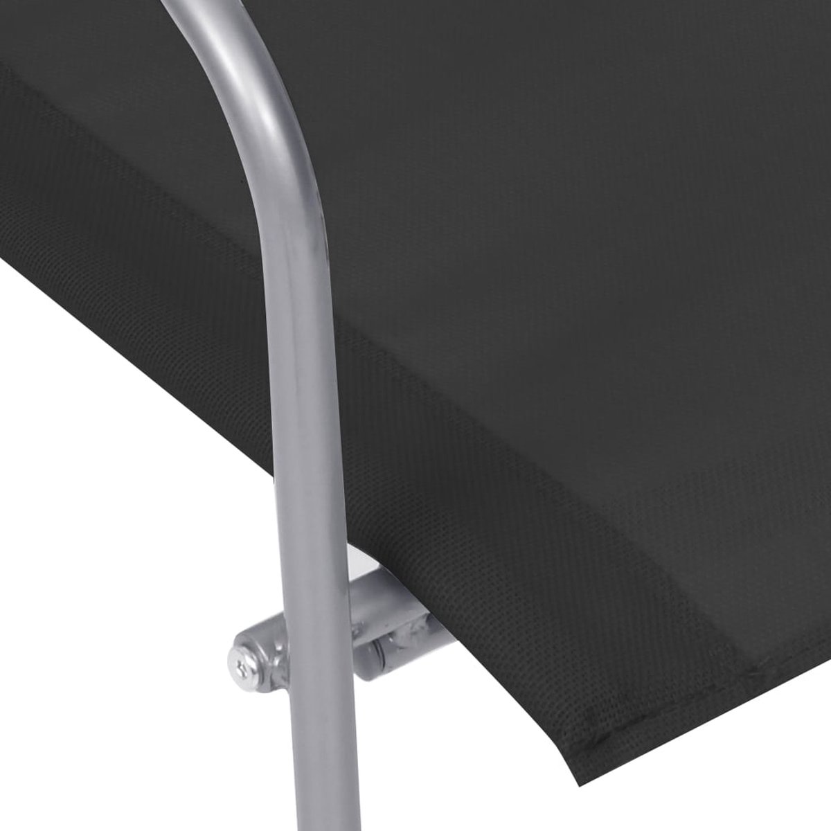 Vidaxl 4-delige Loungeset Stof En Staal - Zwart