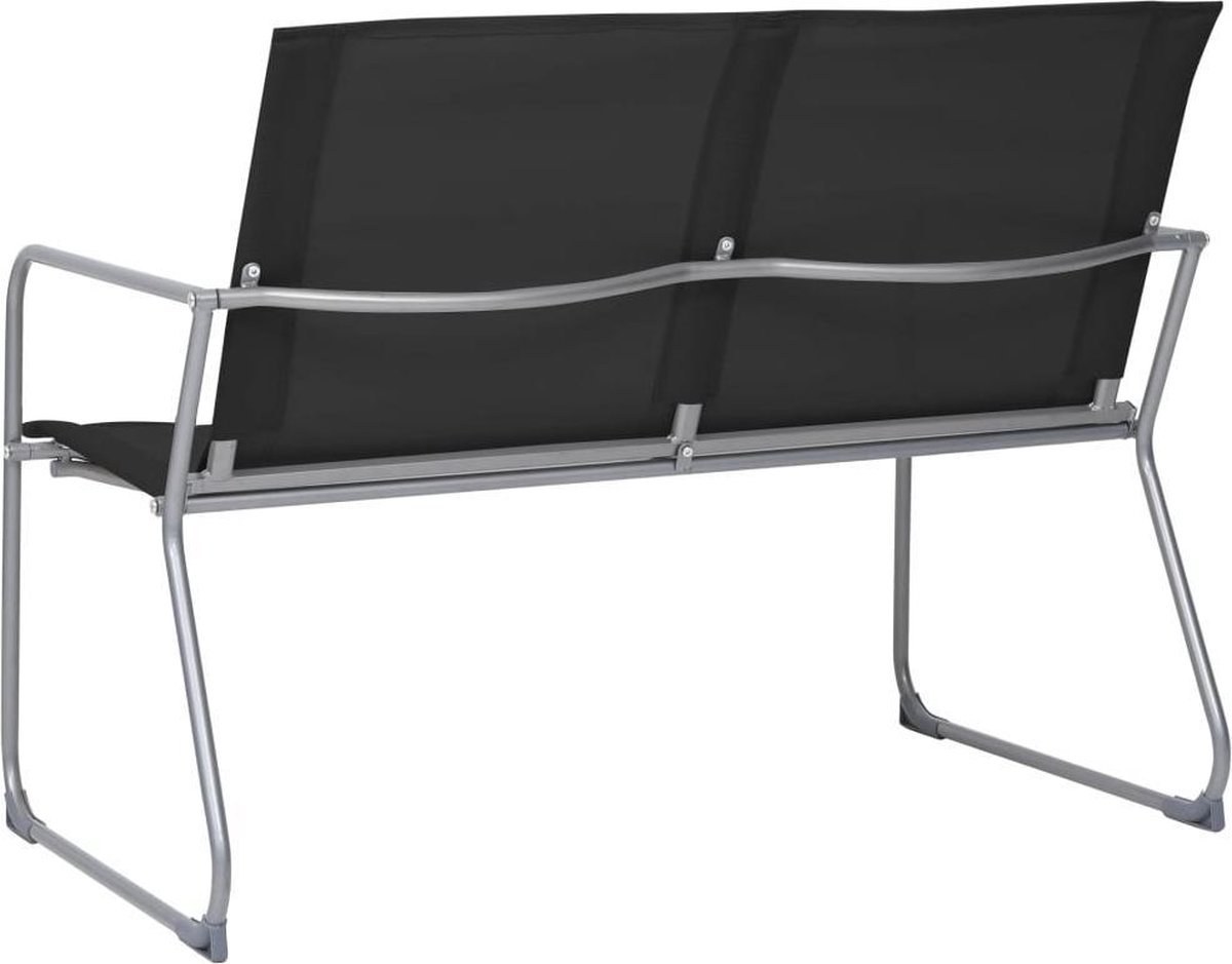 Vidaxl 4-delige Loungeset Stof En Staal - Zwart