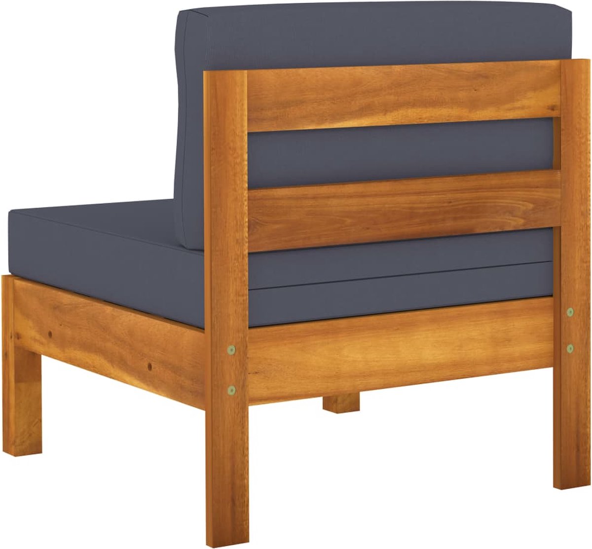 Vidaxl 9-delige Loungeset Met Donkergrijze Kussens Acaciahout - Grijs