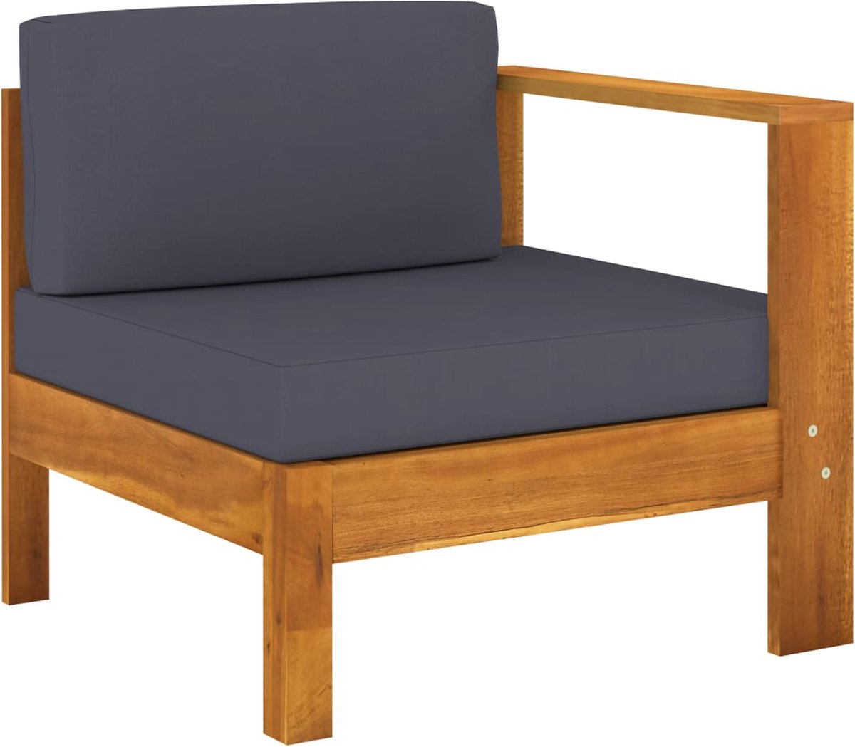 Vidaxl 9-delige Loungeset Met Donkergrijze Kussens Acaciahout - Grijs