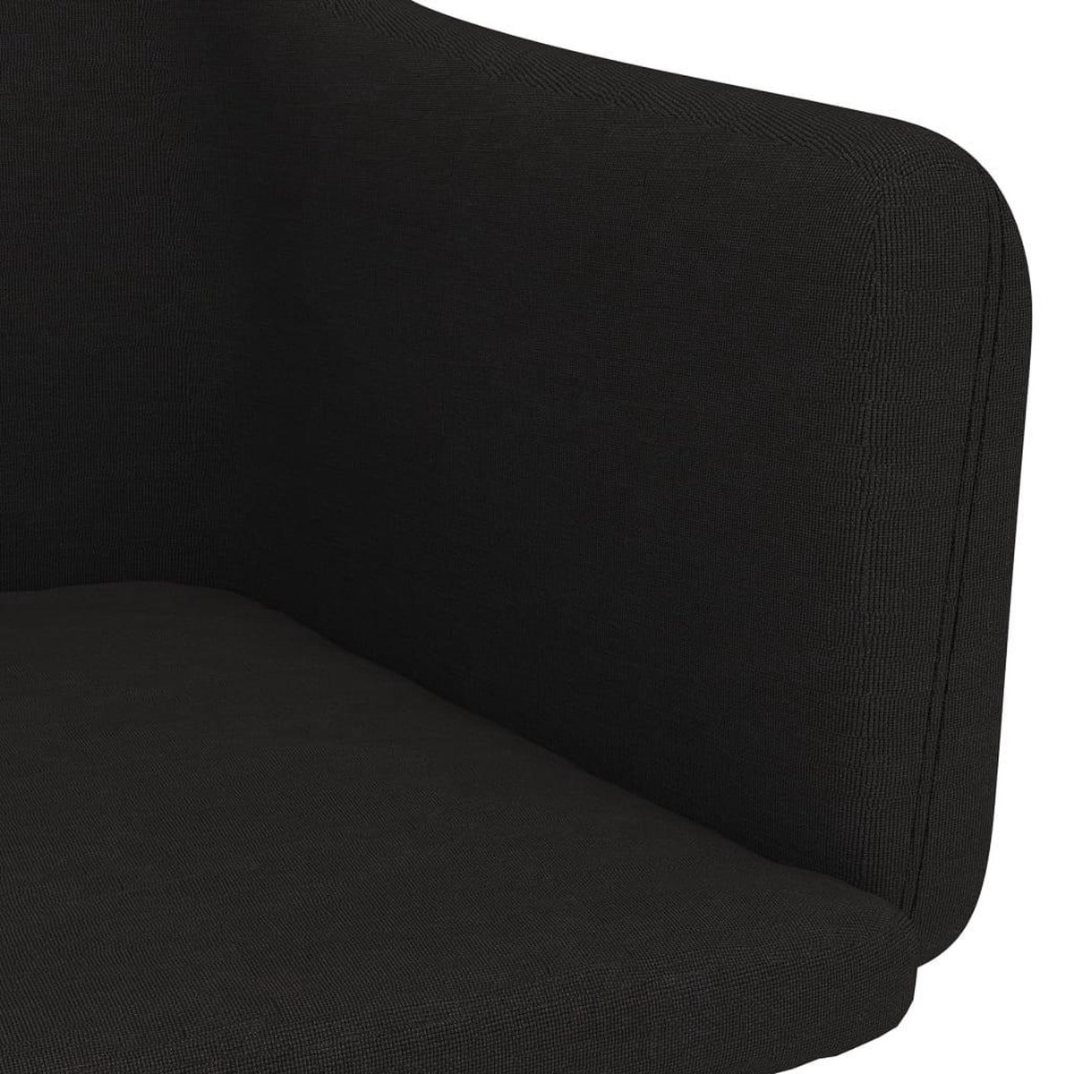 Vidaxl Eetkamerstoelen 2 St Stof - Zwart