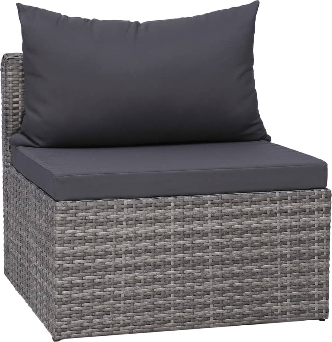 Vidaxl 9-delige Loungeset Met Kussens Poly Rattan - Grijs