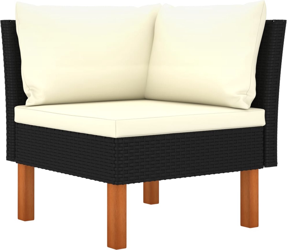 Vidaxl 8-delige Loungeset Met Kussens Poly Rattan - Zwart