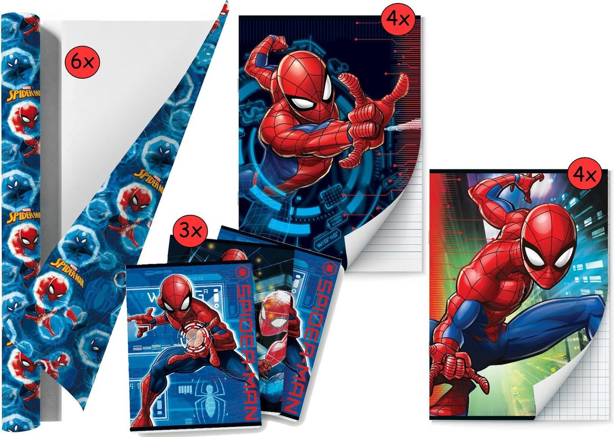 Benza Spider-man - Schoolpakket Kaftpapier Voor Schoolboeken En Schriften