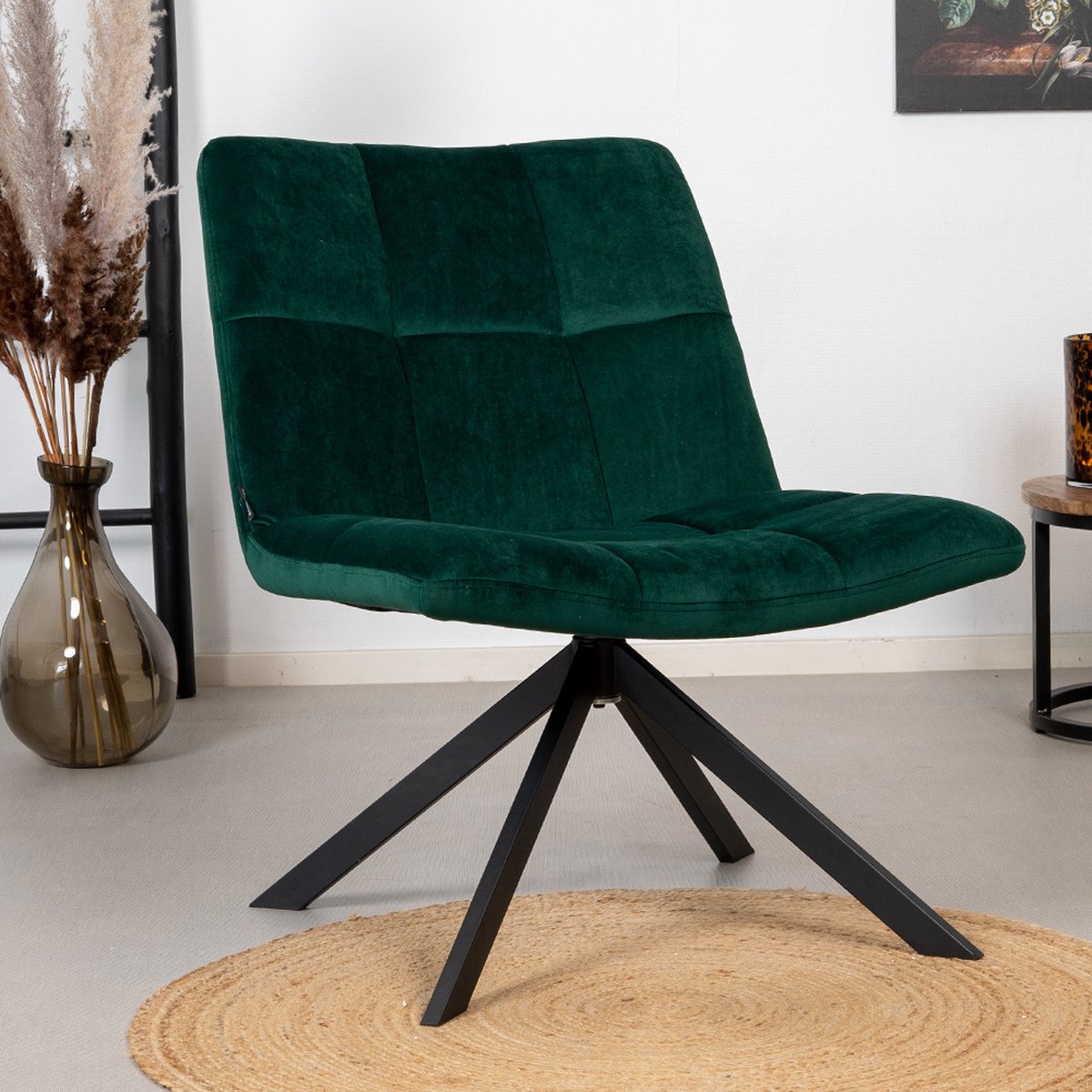 Bronx71 Velvet Fauteuil Eevi - Groen