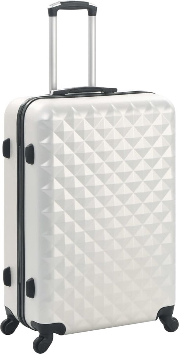 Vidaxl 3-delige Harde Kofferset Abs Helder Zilverkleurig - Silver