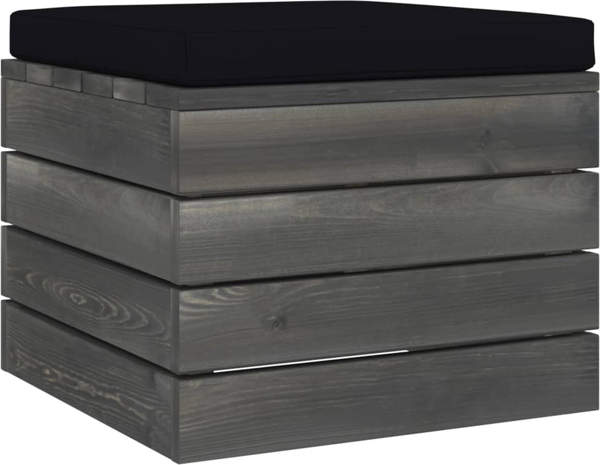 Vidaxl 5-delige Loungeset Met Kussens Pallet Massief Grenenhout - Zwart
