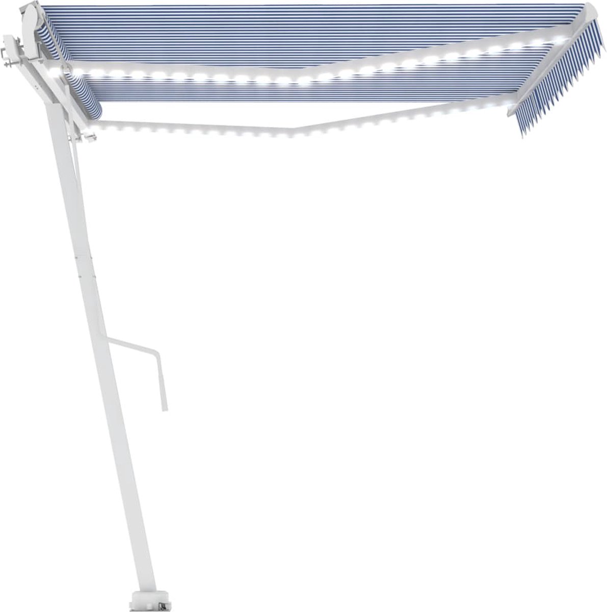 Vidaxl Luifel Automatisch Met Led En Windsensor 450x300 Cm - Blauw