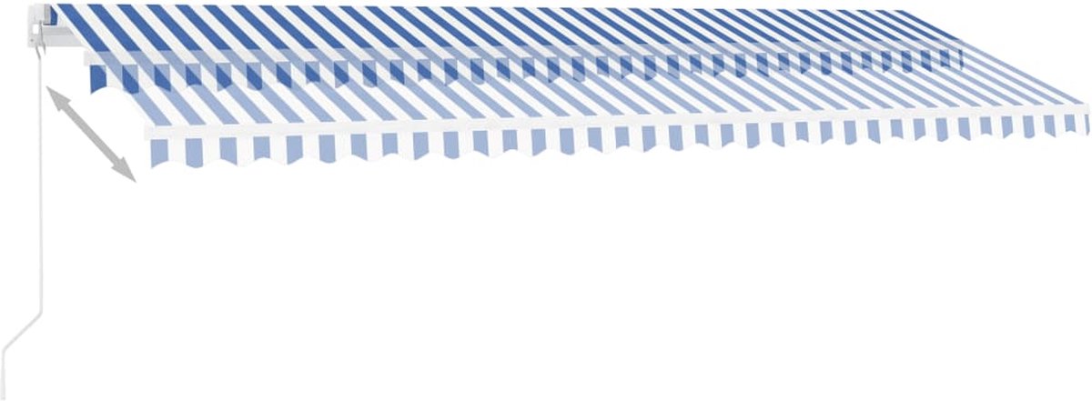 Vidaxl Luifel Vrijstaand Handmatig Uittrekbaar 500x300 Cm En - Blauw