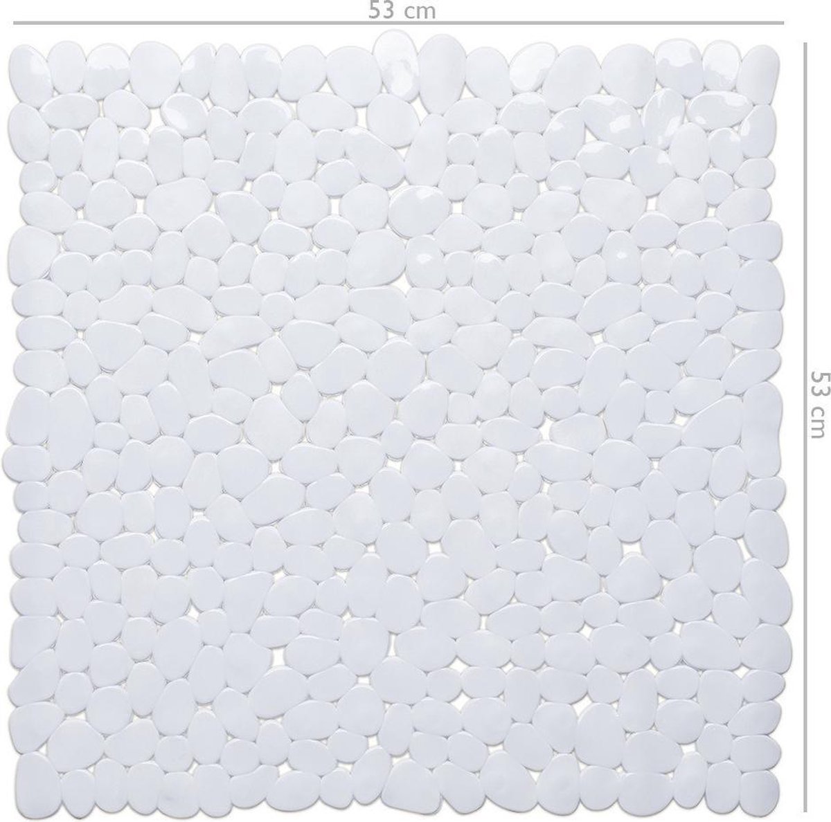 Wicotex te Anti-slip Douche Mat 53 X 53 Cm Vierkant - Schimmelbestendig - Anti-slip Grip Mat Voor De Badkamer/douche - Wit
