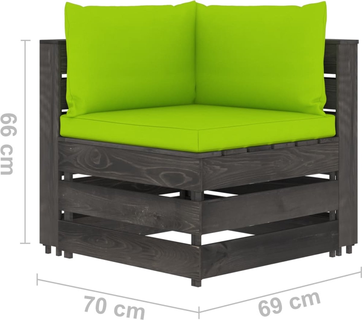 Vidaxl 6-delige Loungeset Met Kussens Geïmpregneerd Hout - Groen
