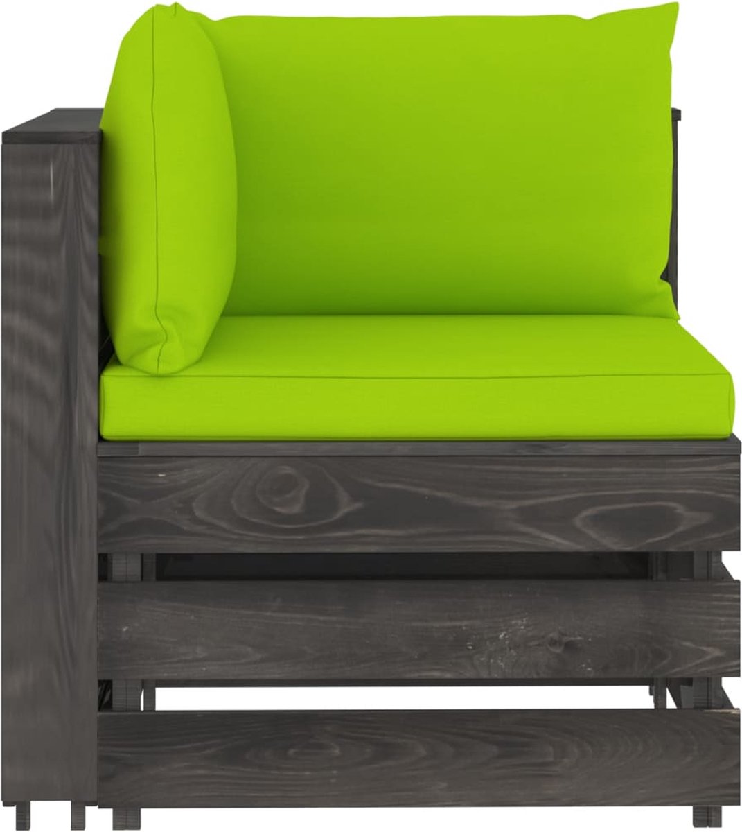 Vidaxl 6-delige Loungeset Met Kussens Geïmpregneerd Hout - Groen