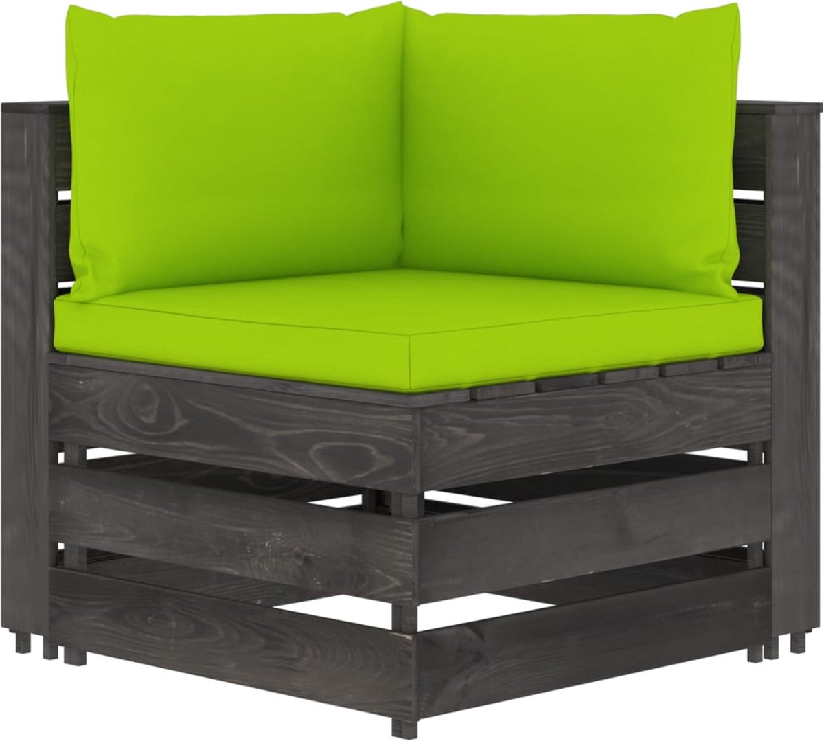 Vidaxl 6-delige Loungeset Met Kussens Geïmpregneerd Hout - Groen