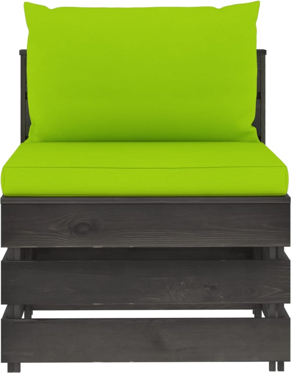 Vidaxl 6-delige Loungeset Met Kussens Geïmpregneerd Hout - Groen