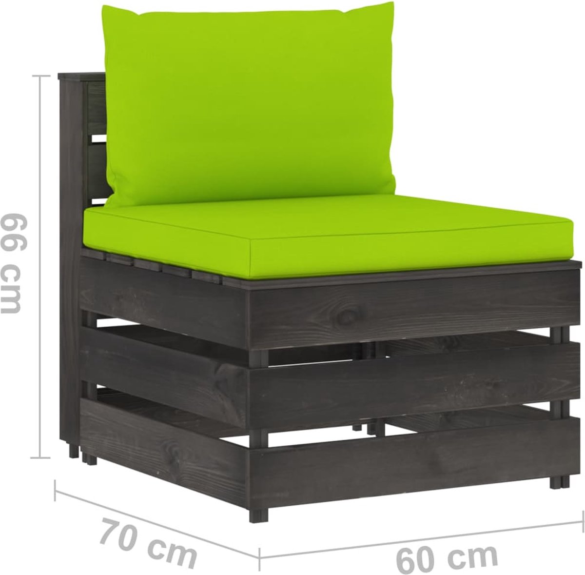 Vidaxl 6-delige Loungeset Met Kussens Geïmpregneerd Hout - Groen