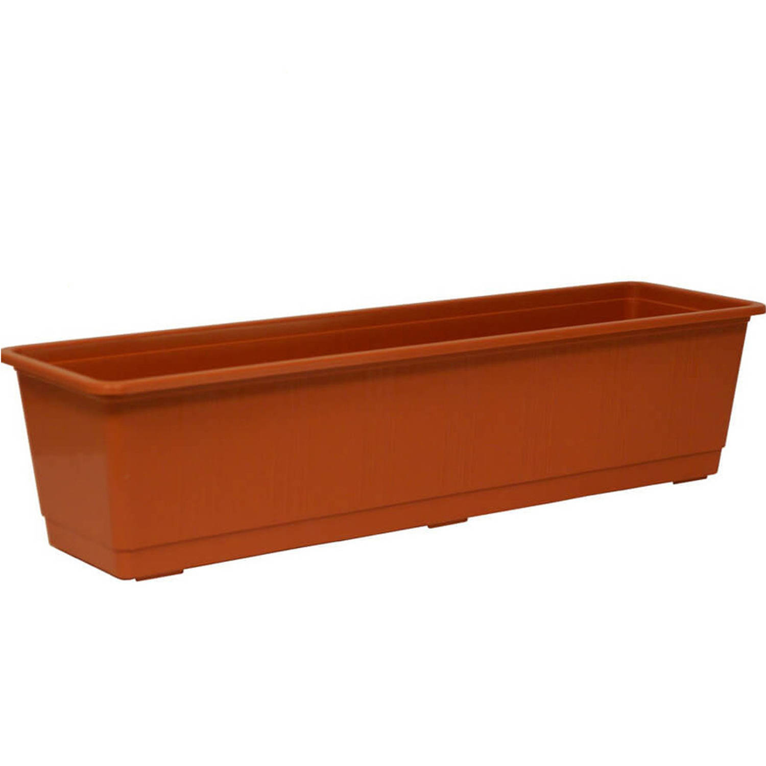 Plantenbak Terracotta Rechthoekig 60 X 17,5 X 14,5 Cm - Bloembakken/plantenbakken Voor Binnen/buiten - Bruin