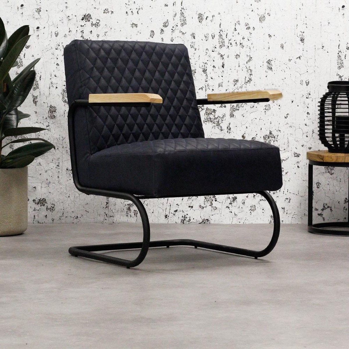 Dimehouse Industriële Fauteuil Lars - Blauw