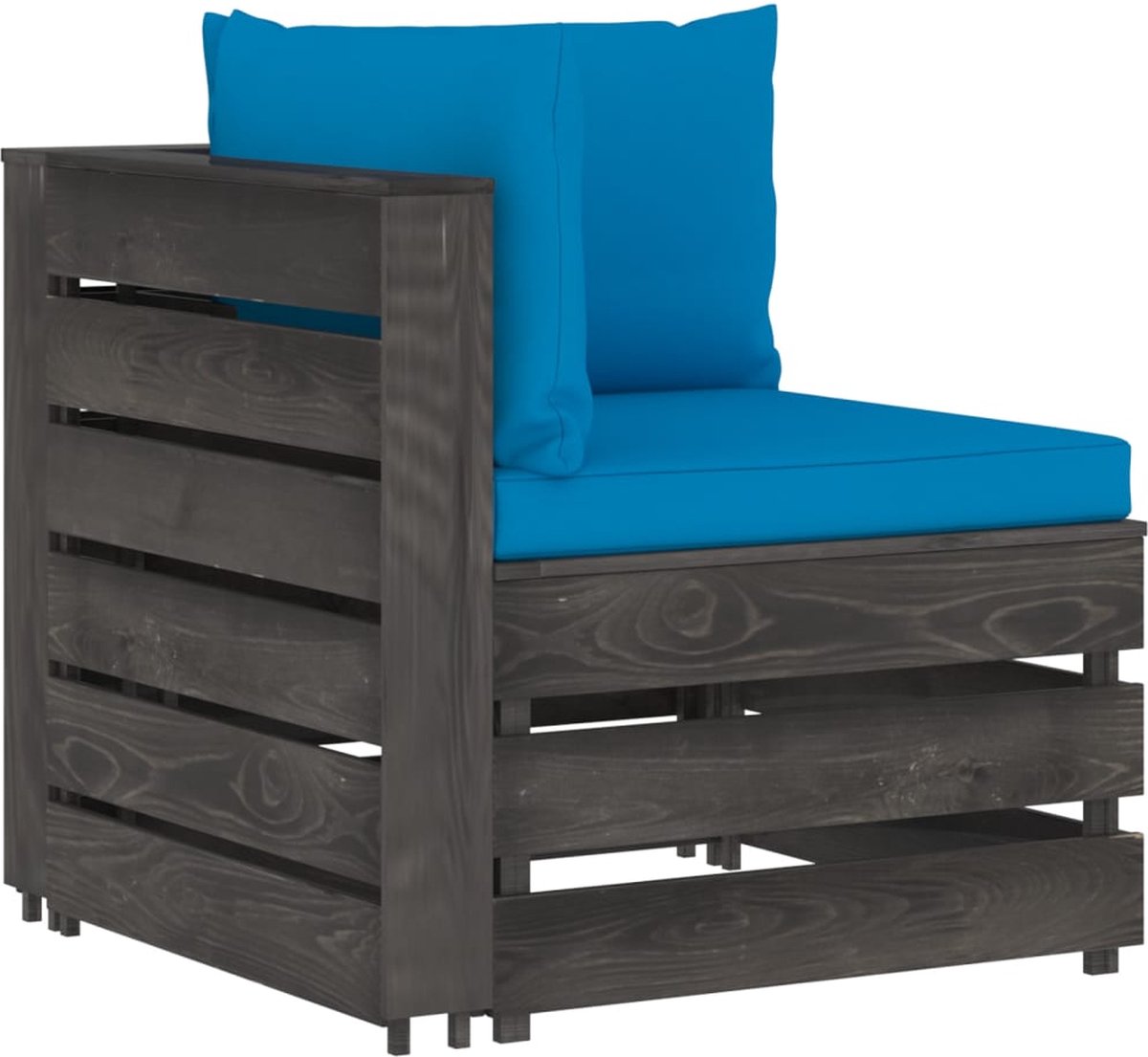 Vidaxl 9-delige Loungeset Met Kussens Geïmpregneerd Hout - Blauw