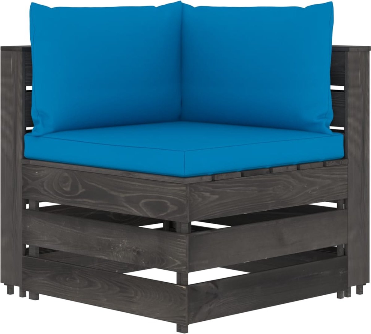 Vidaxl 9-delige Loungeset Met Kussens Geïmpregneerd Hout - Blauw