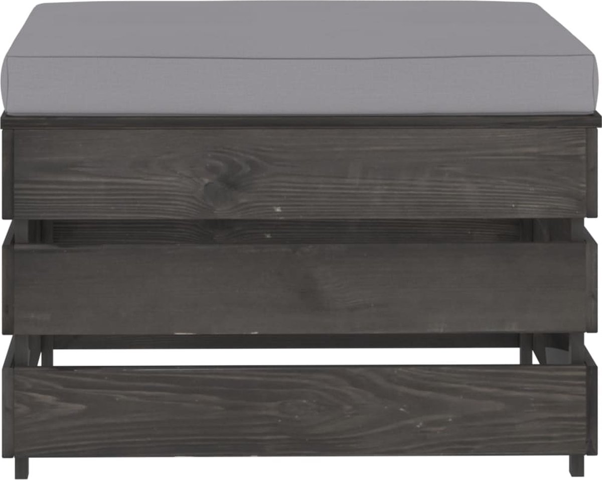 Vidaxl 8-delige Loungeset Met Kussens Geïmpregneerd Hout - Grijs