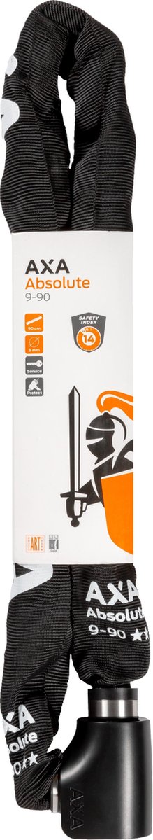 AXA Kettingslot Absolute 9-90cm Art** - Zwart