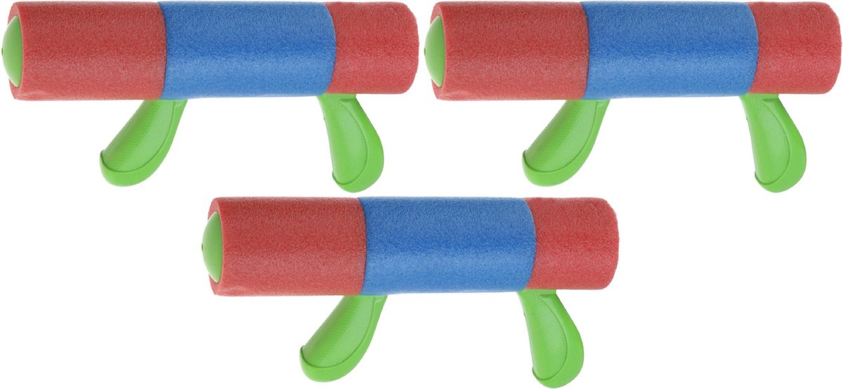 3x Waterpistool/waterpistolen Van Foam 30 Cm Met Handvat