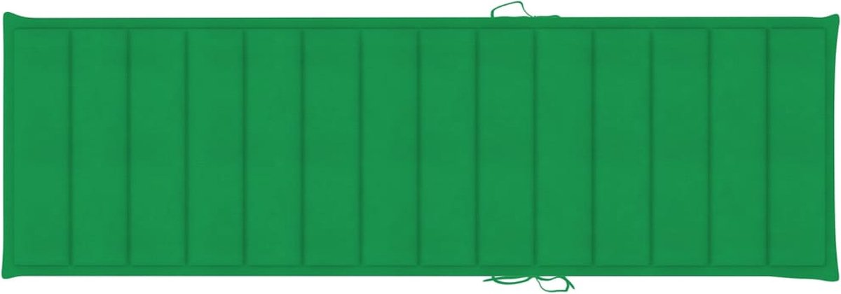 Vidaxl Ligbed Met Kussen Massief Acaciahout En Gegalvaniseerd Staal - Groen