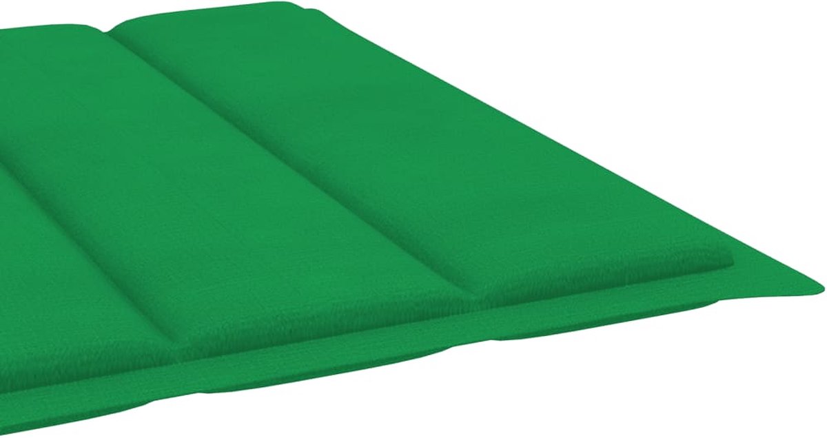 Vidaxl Ligbed Met Kussen Massief Acaciahout En Gegalvaniseerd Staal - Groen