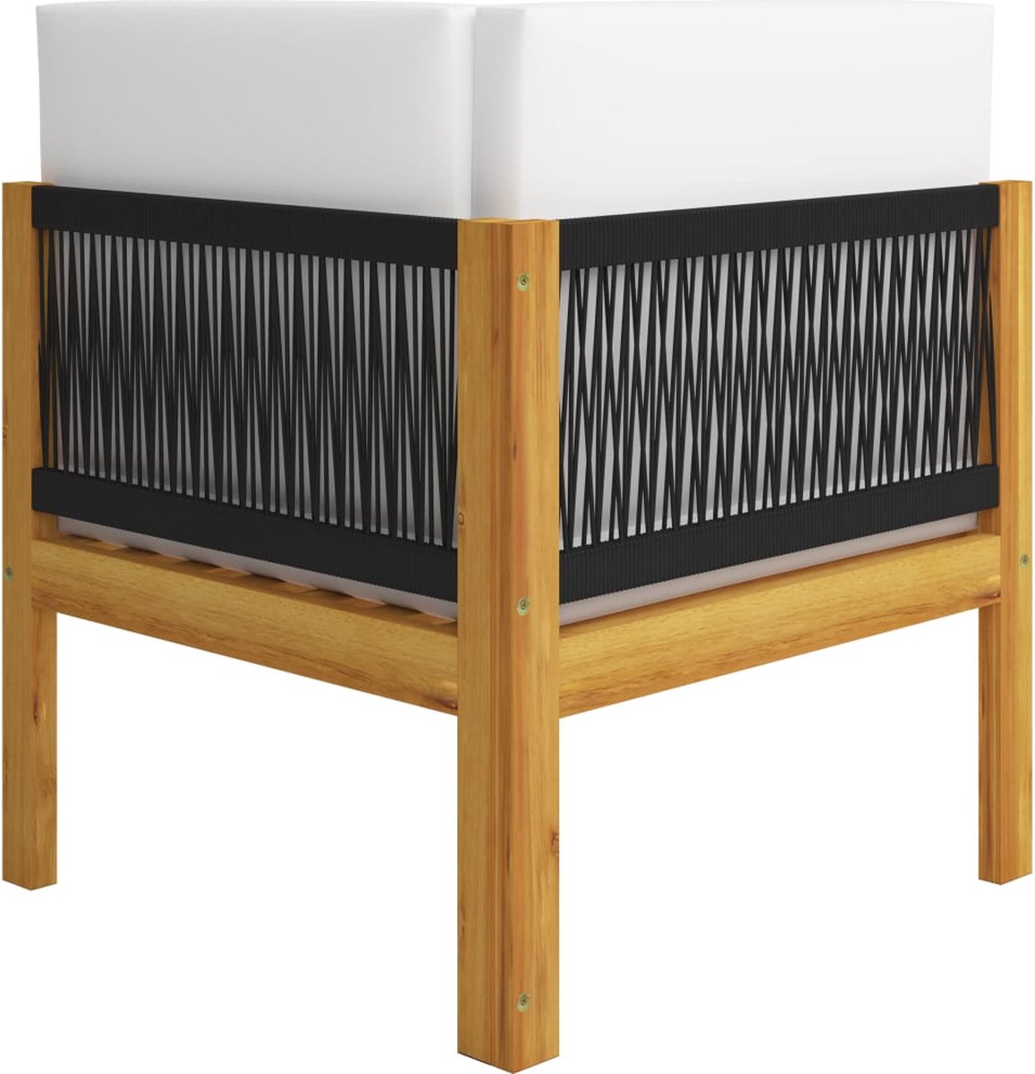 Vidaxl 8-delige Loungeset Met Kussens Massief Acaciahout Crème - Bruin