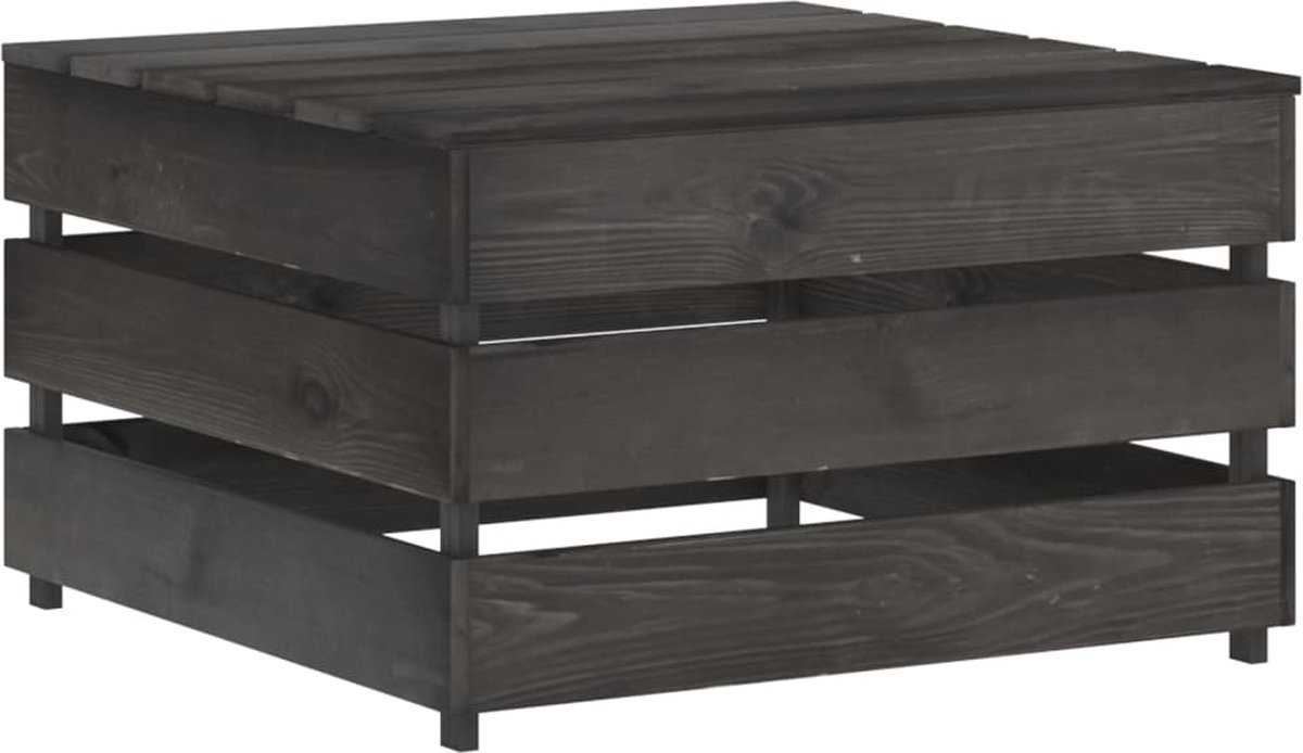 Vidaxl 4-delige Loungeset Met Kussens Geïmpregneerd Hout - Grijs