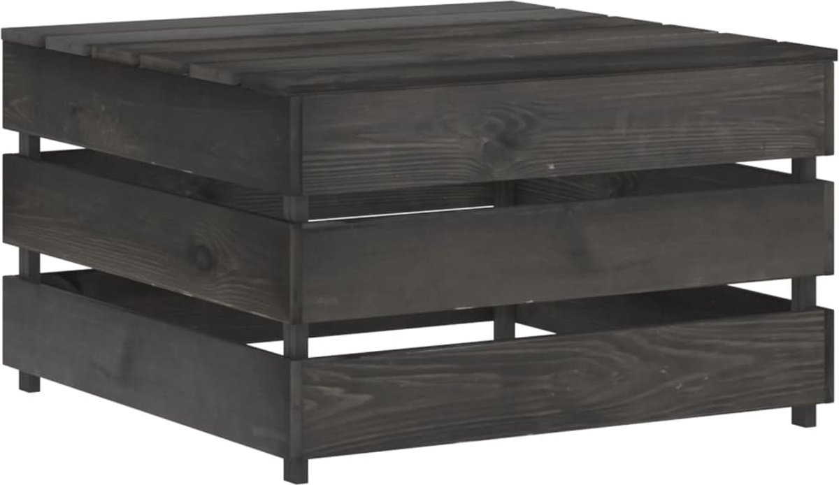 Vidaxl 7-delige Loungeset Met Kussens Geïmpregneerd Hout - Grijs