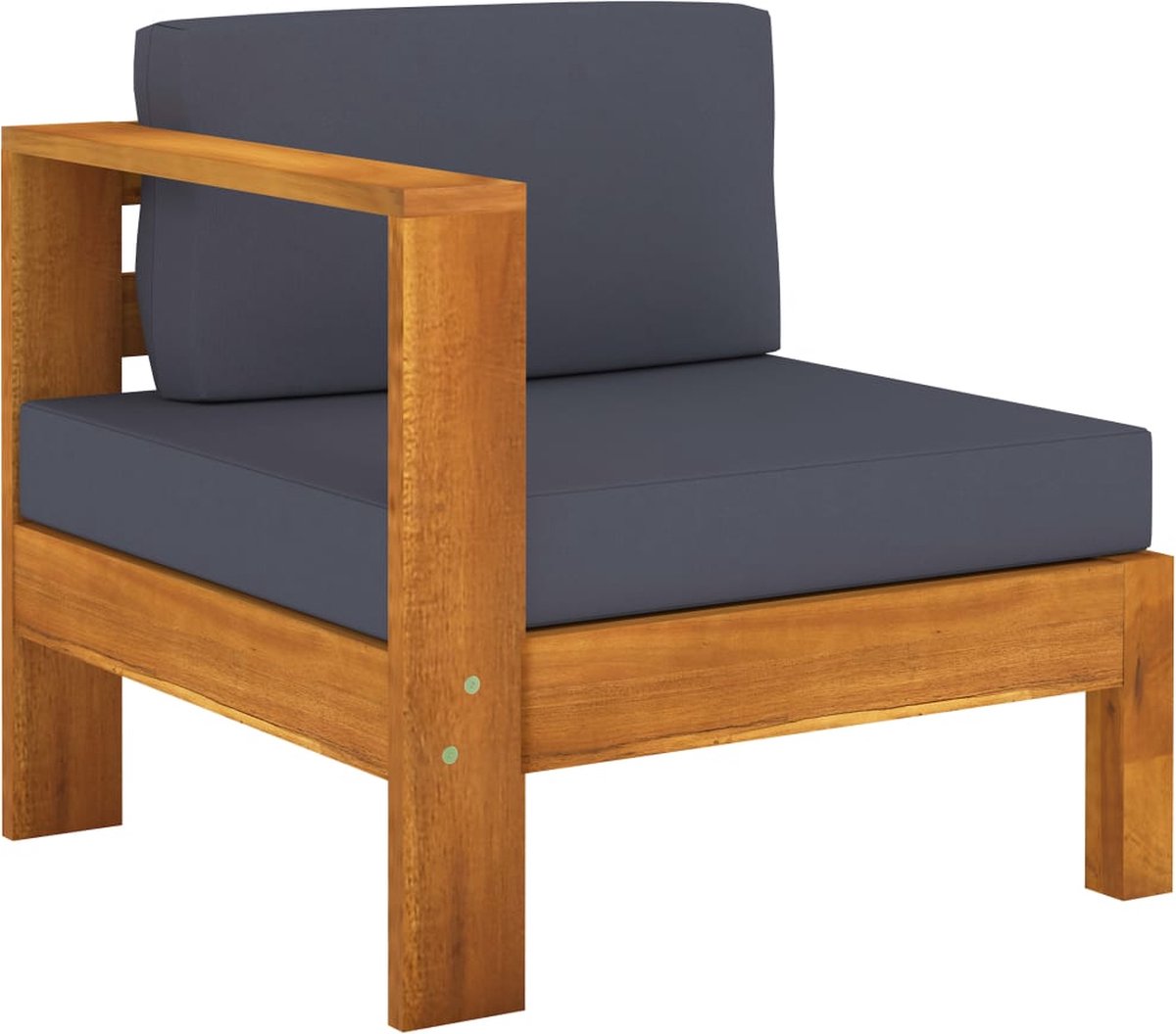 Vidaxl 6-delige Loungeset Met Donkergrijze Kussens Acaciahout - Grijs