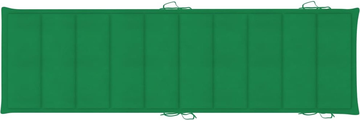 Vidaxl Ligbedden 2 St Met Kussens Massief Acaciahout - Groen