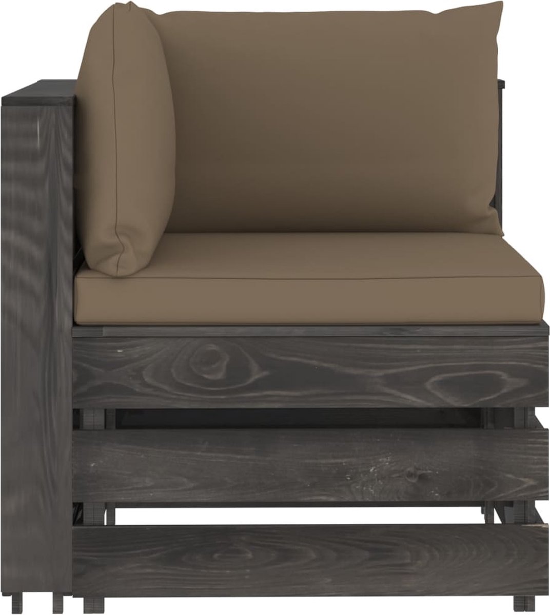 Vidaxl 5-delige Loungeset Met Kussens Geïmpregneerd Hout - Bruin