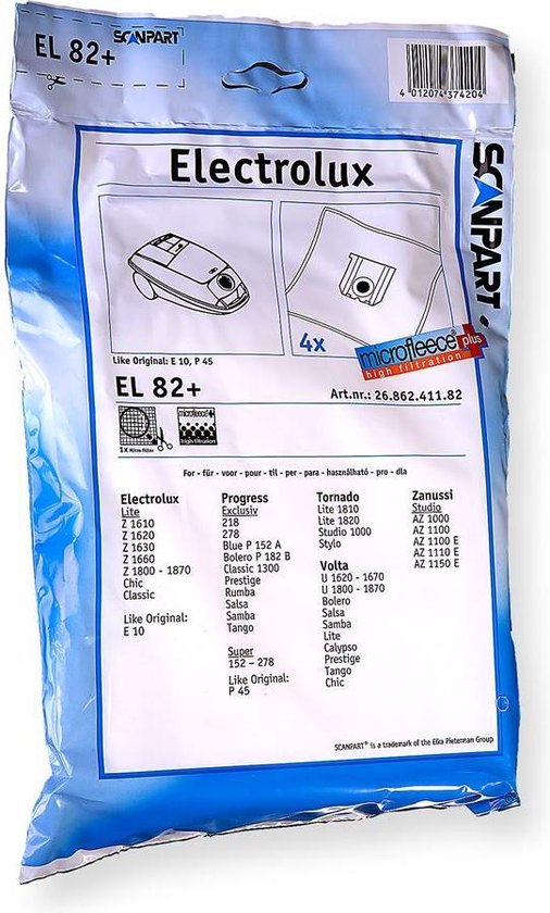 Scanpart Stofzuigerzakken El82+ 4 Stuks